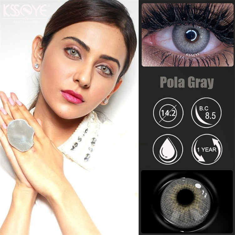 Ksseye lentes de contacto de color del año lentes de contacto cosméticas redondas blandas lentes de 