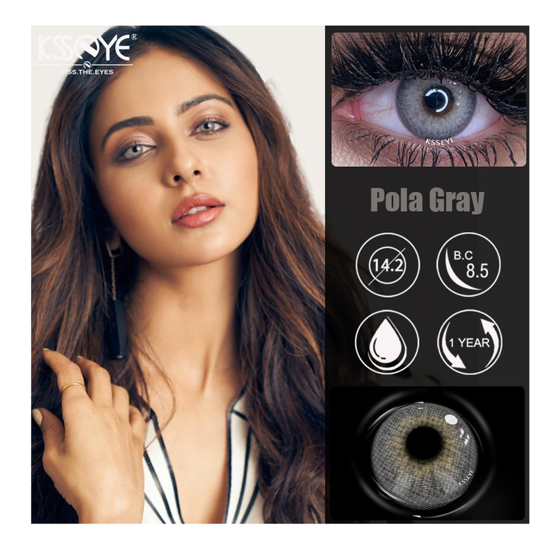 Ksseye lentes de contacto de color del año lentes de contacto cosméticas redondas blandas lentes de 