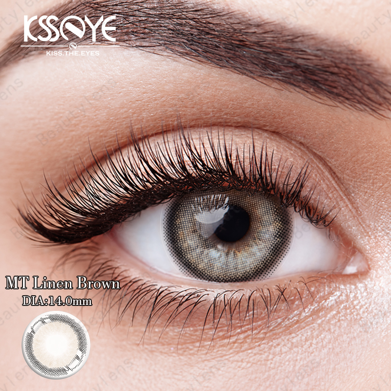 Cosméticos oculares color anual de lentes de contacto grises 8,5 mm enfoque cero
