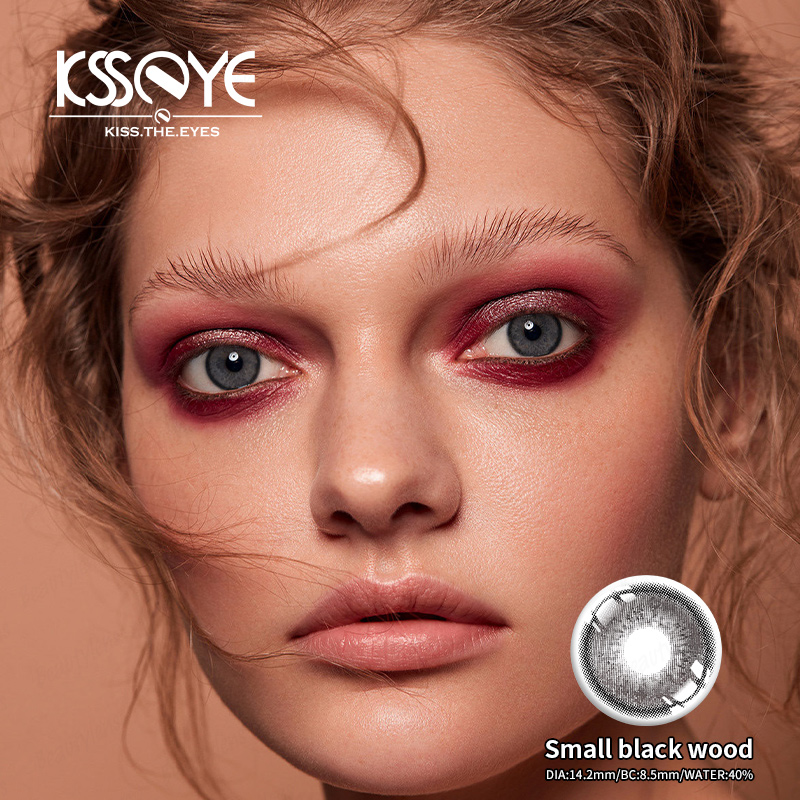 Color natural marrón claro, lentes de contacto de ojos grandes de color marrón Himalaya durante 1 añ