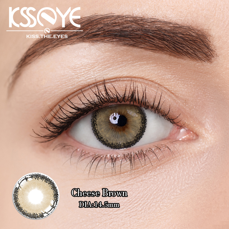 Lentes de contacto de color natural para el ojo personalizadas color avellana 4 colores
